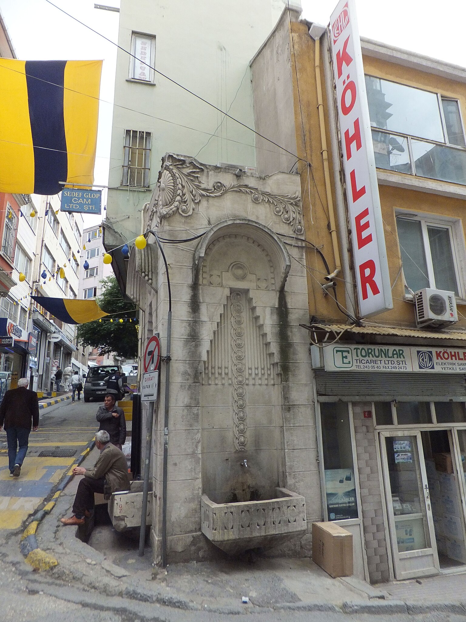 Caption by author: The Laleli or Tulip Fountain in Galata, Istanbul. It was built in 1904 or 1905, probably by Raimond D