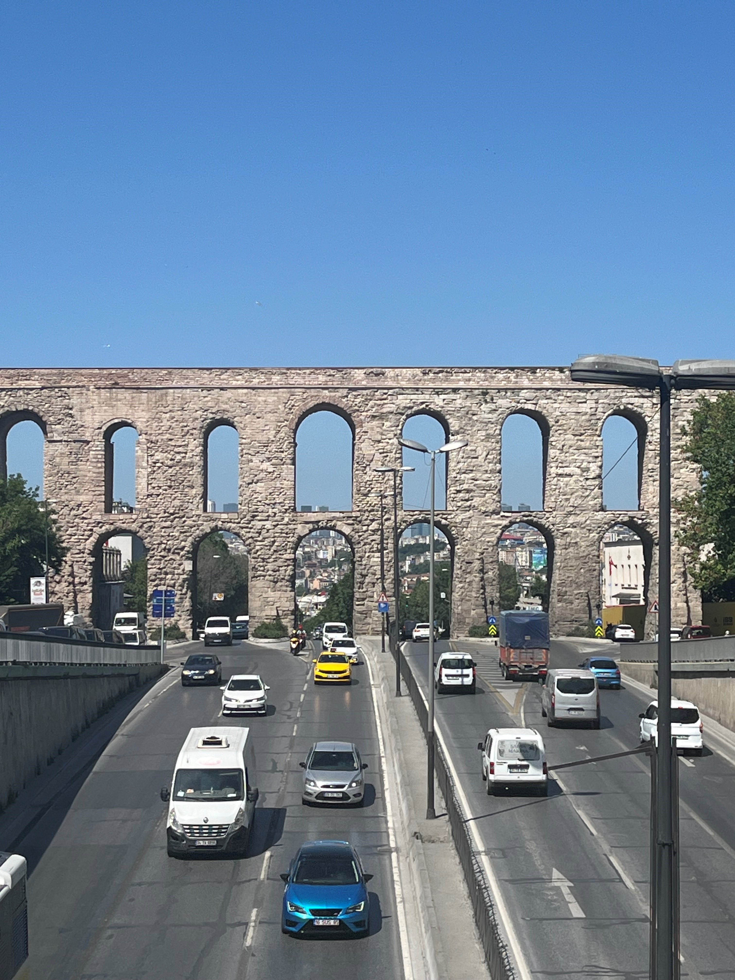 Picture of the Valens aqueduct bridge after the renovation by ISKI, 2024.