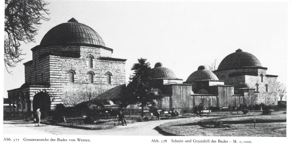 View on Hagia Sophia Hurrem Sultan Bathhouse from the west. Müller-Wiener 1977 p. 329 Fig. 377