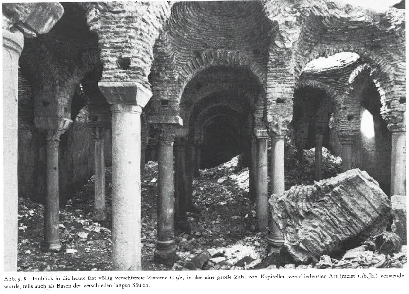 View inside of the İpek Bodrum Cistern Müller-Wiener 1977 p. 281 Fig. 318