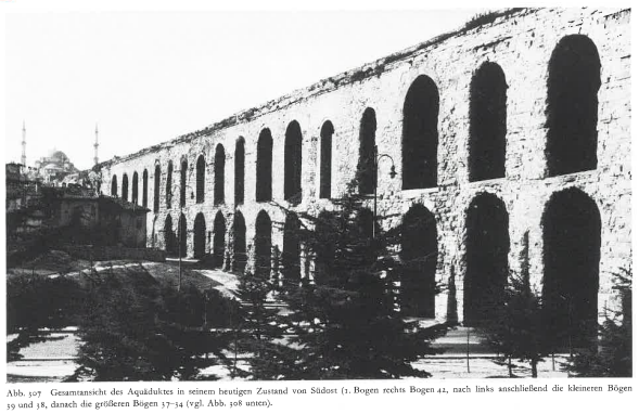 The Valens aqueduct bridge as seen from the south east in Müller-Wiener 1977 p. 273 fig. 307